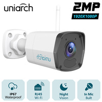 Uniarch Bullet 2MP Wifi Camera Weatherproof Smart Human Detection Outdoor Surveillance IP Camera