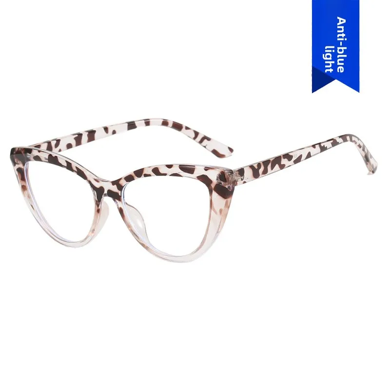 Cat Eye Anti Radiation Glasses Women Men Fashion Frameless Brand Designer Glasses Unisex Ins Popular Driving Shades Eyewear
