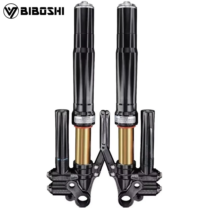 BIBOSHI GS8 New Inverted Hydraulic Aluminium Alloy Front Shock Absorber High Performance Preload Adjustment 395MM Motorcycles