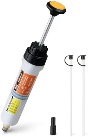 

Orion Motor Tech 200mL Manual Fluid Extractor Pump – Syringe Style for Power Steering, Transmission, Brake Fluid & Gear Oil – Ha