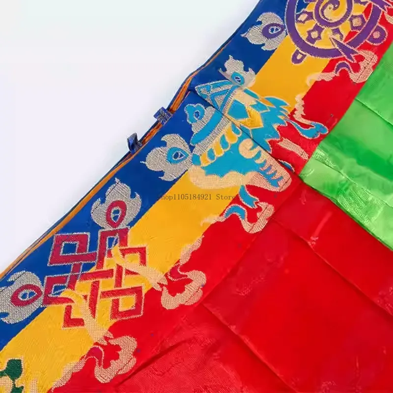 5M Tibetan Table Circumference Eight Auspicious Curtains Religious Pendant Home Buddhist Decoration Wall/table Hanging Curtain view 4