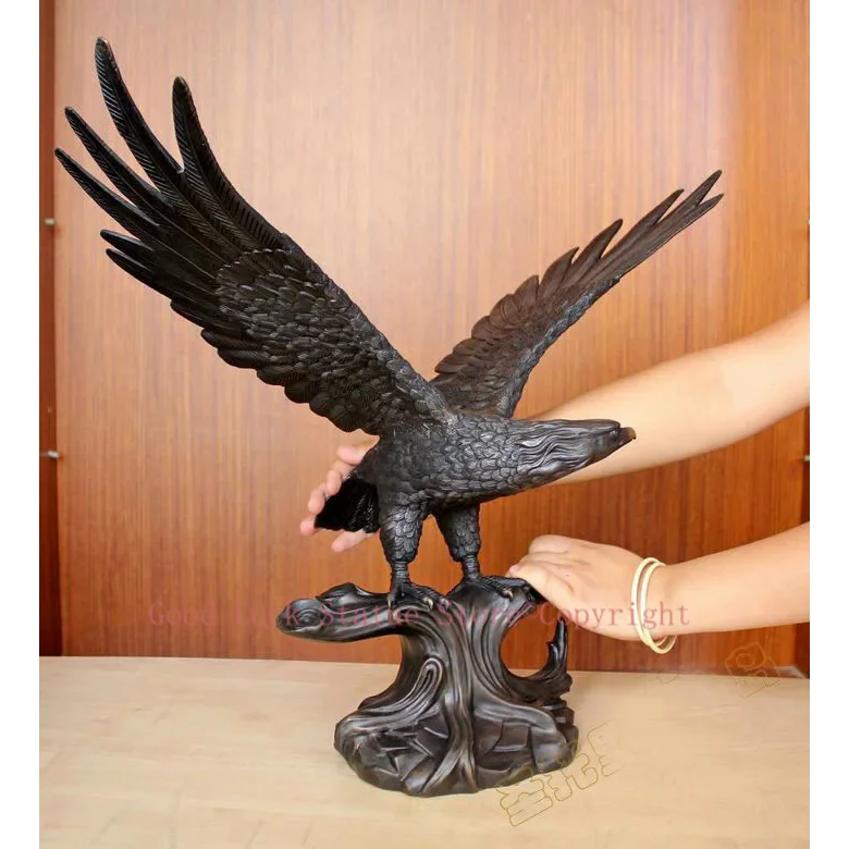 Huge Good LUCK Success Good luck Arab Eagle lanneret tercel brass Sculpture art talisman HOME Company lobby decoration