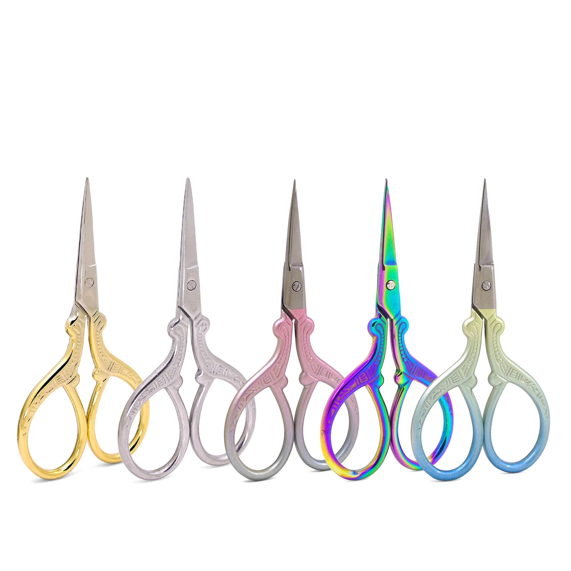 Retro DIY Hand-made Small Cloth Scissors Beak Type Mini Stainless Steel Color Tailoring Small Portable Home Craft Scissors