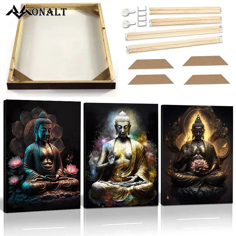 Home DecorModern Buddhism Posters And Prints Zen Religious Meditation Wall Art Canvas Painting Wall Decoration Lord Buddha Pictu