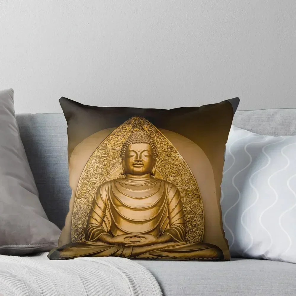 

Gold Buddha Statue Throw Pillow Cushions For Children luxury covers christmas ornaments 2025 Cusions Cover pillow