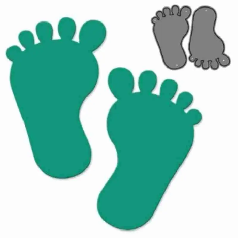 Baby Foot Shaped DIY Metal Cutting Dies DIY Tool Greeting Cards Invitations Scrapbooks Photo Albums Paper Cutter Mold