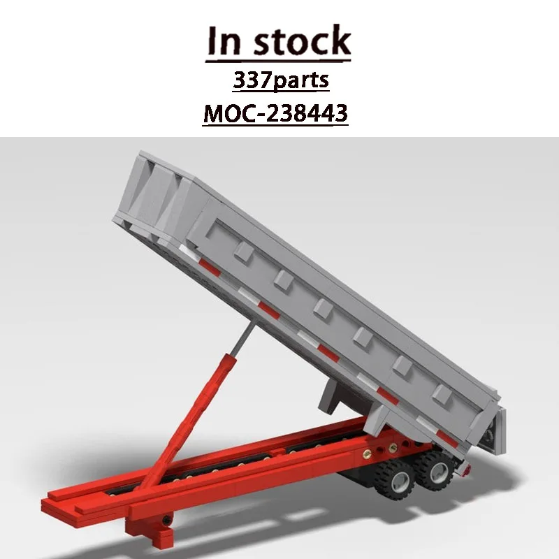 

MOC-238443 Новая классическая модель маленького трехосного прицепа из строительных блоков, 337 деталей, MOC, игрушка-подарок для мальчиков на день рождения и Рождество