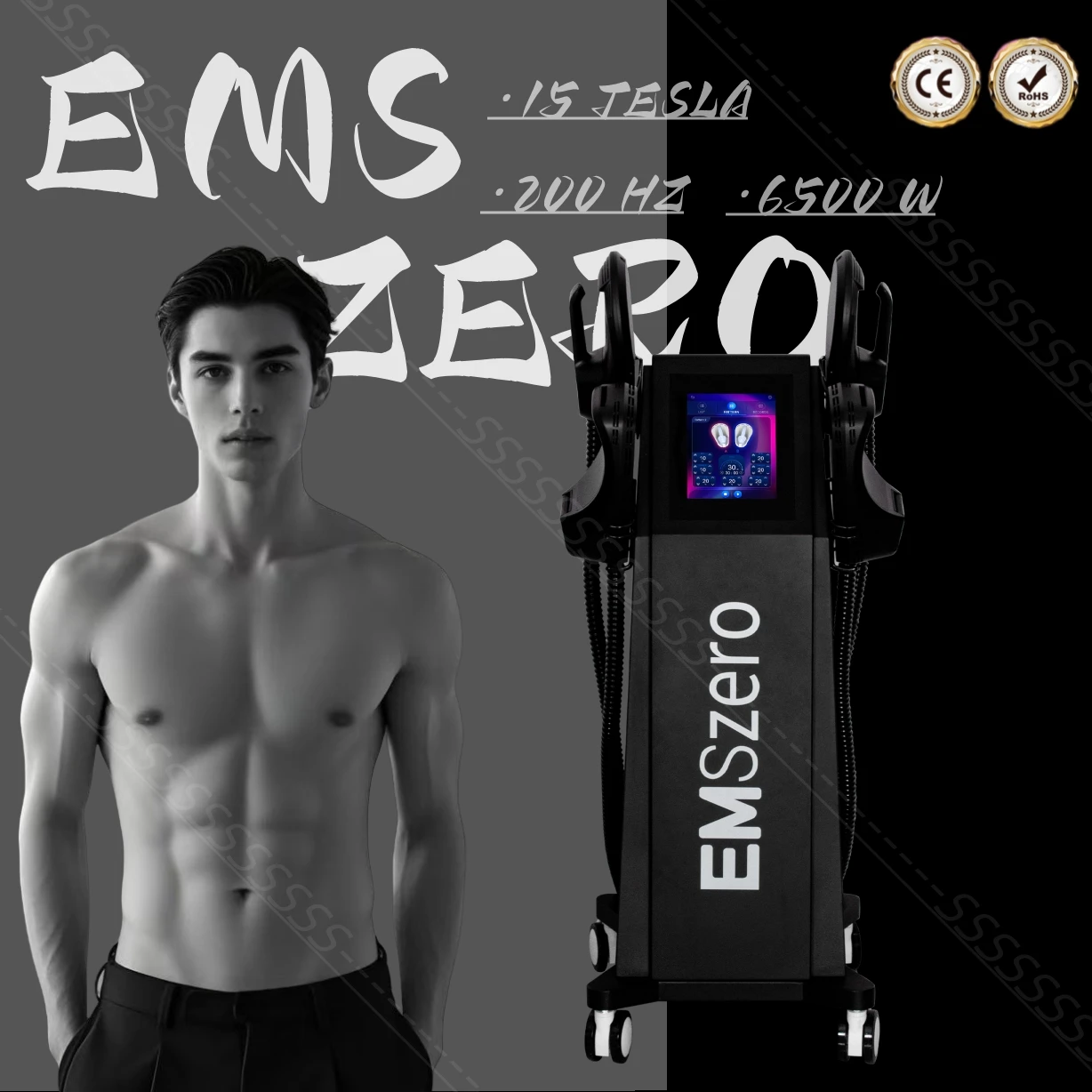 

Nova Professional EMSzero Body Sculpt Machine Fat Removal Upgrade 6500W EMSzero Slimming Device EMS RF ABS Muscle Stimulator