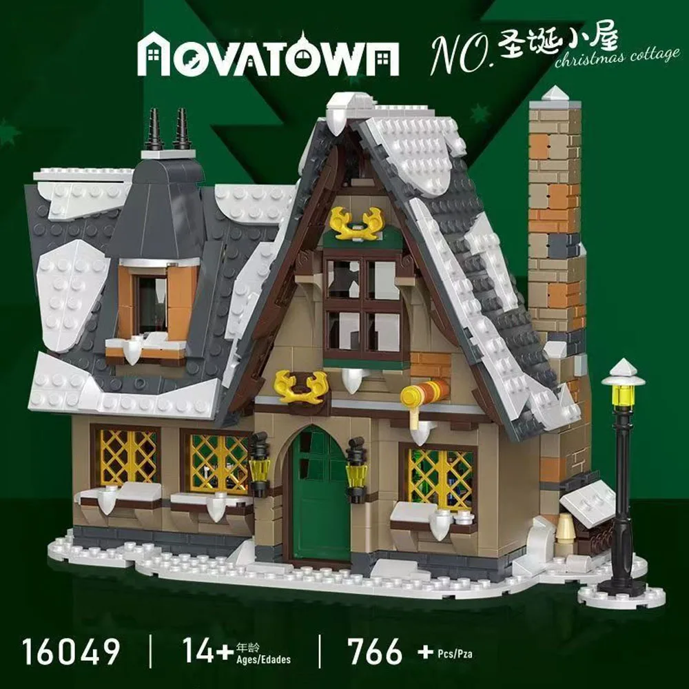 Mould King 16049 MOC Christmas Cottage Building Blocks Toys Santa Claus Winter House Assemble Toy for Children Christmas Gifts