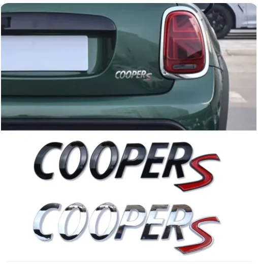 

3D ABS Black Chrome Car Letters Rear Trunk Logo Mini Cooper S Emblem Badge Sticker For Mini Cooper S R56 R53 R60 F56 Accessories