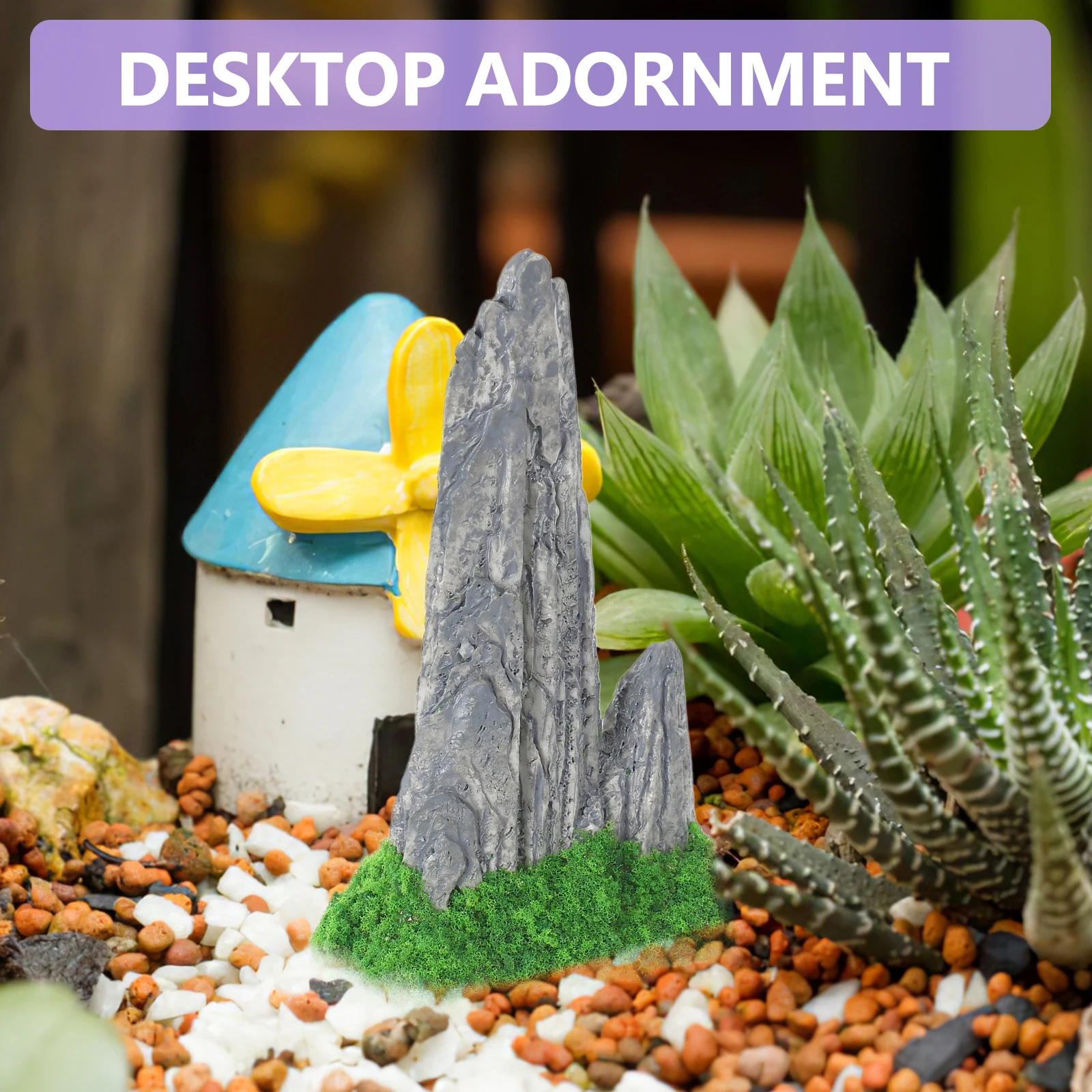 

12pcs Micro Landscape Rockery Decor: Resin Miniature Mountain Diy Garden Ornament For Terrarium Bonsai Zen Garden Craft