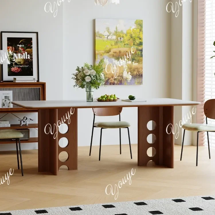 

A63 Комбинация обеденного стола и стула во французском стиле в стиле ретро, домашняя ветрозащитная туннель, обеденный стол для маленькой квартиры, шифер, твердый woo