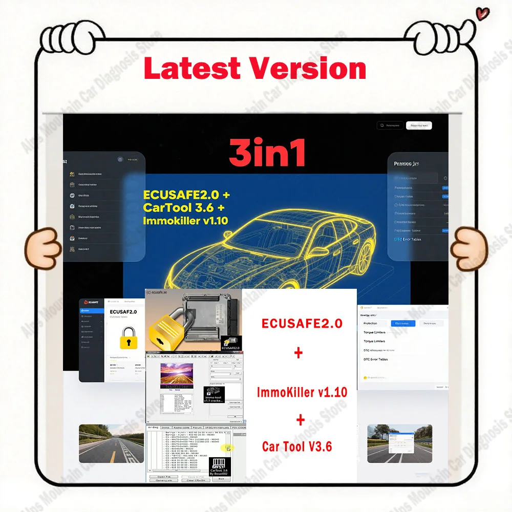 

ECUSafe 2.0 Automotive Diagnostic Tool - Software for Car And Truck ECU Programming Safe Efficient Solution for Vehicle Maintena