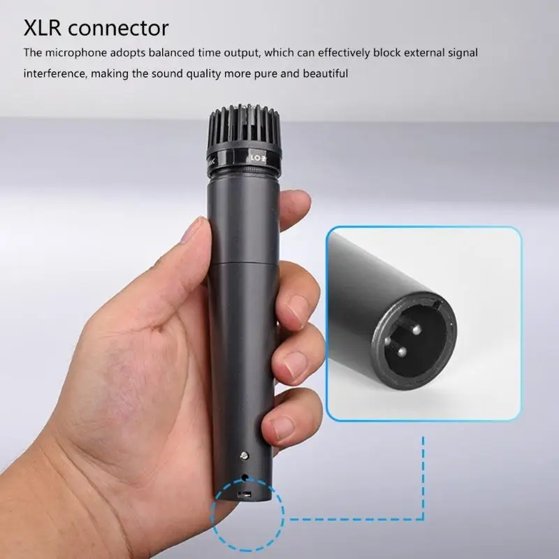 DXAB SM57 Dynamic Handheld Microphone Multiple Use for Singers, Actors, and Auditory Professionals, Noise Reduction