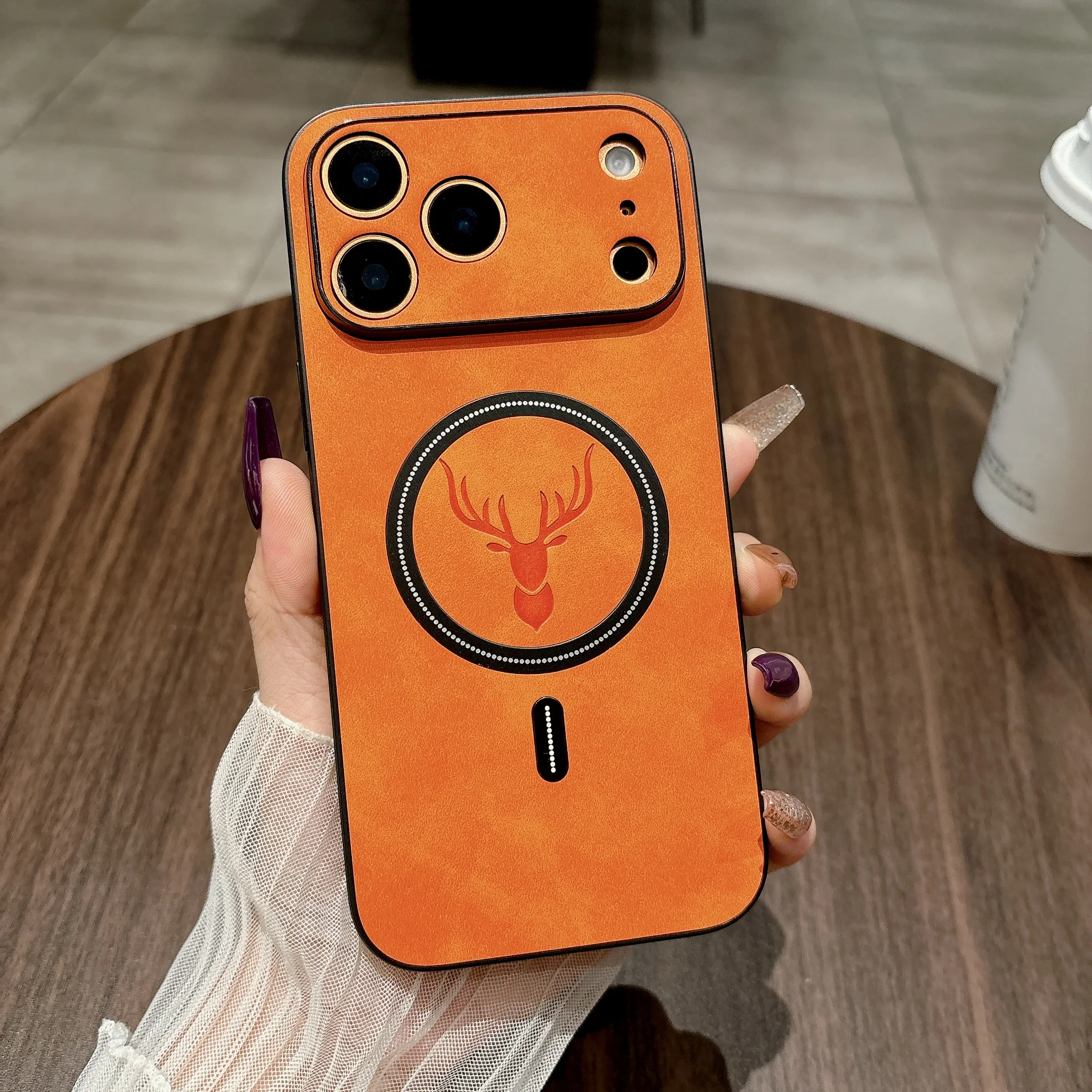 Magnetische Hülle für iPhone 17 Pro Max 17 Pro, Air-Lederhülle für Mag-safe, kabellos, weich, stoßfest, Rundum-Kameraschale