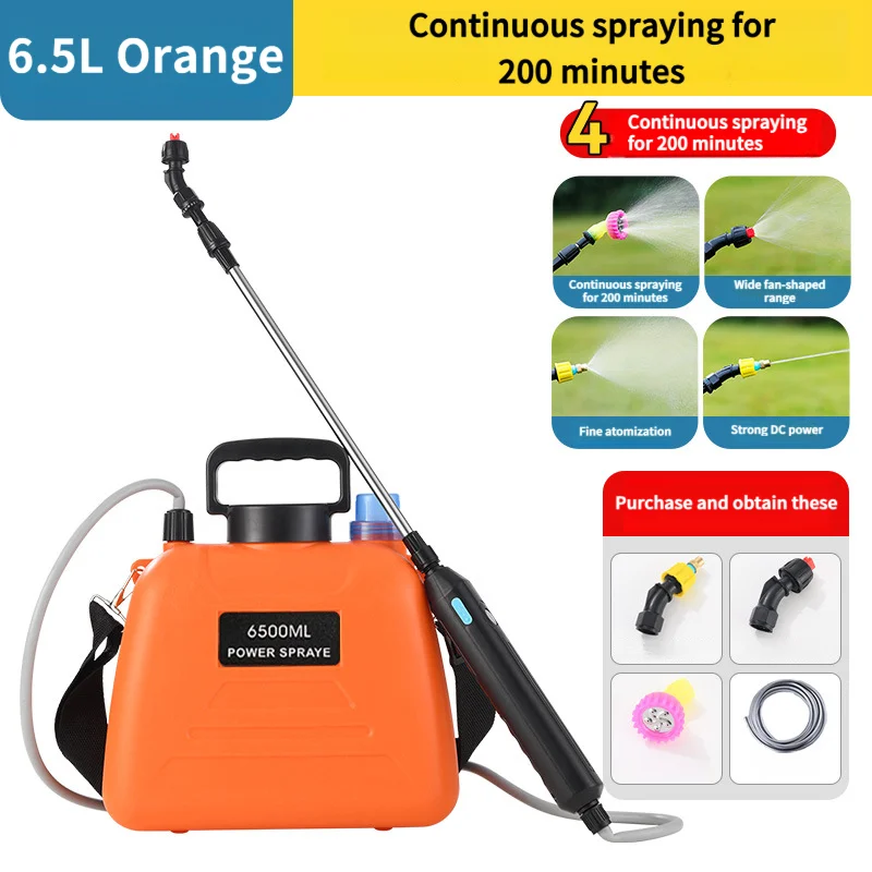 

New electric spray, 6.5L household small high-pressure pesticide spray, backpack garden spray, garden tools
