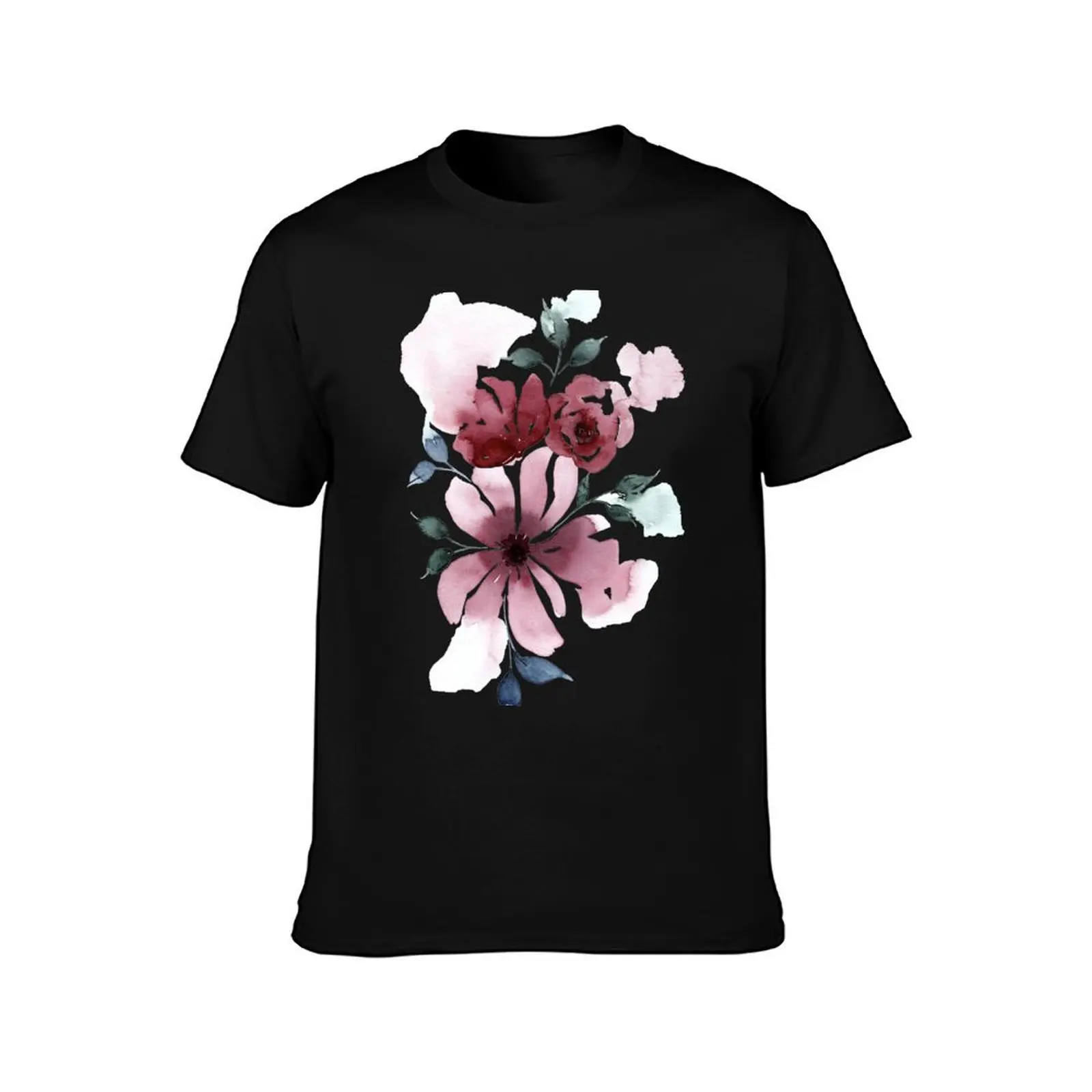 Modern Waterclor Florals No. 3 T-Shirt tees graphic t shirts customs design your own customs mens cotton t shirts image 2