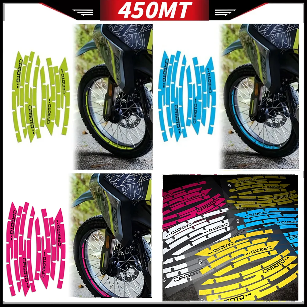 

For CF MOTO 450MT Wheels Stickers Rims Motorcycle Accessories Protector Reflective Kit Decals Pegatina CFMOTO MOTOS MT450 MT 450