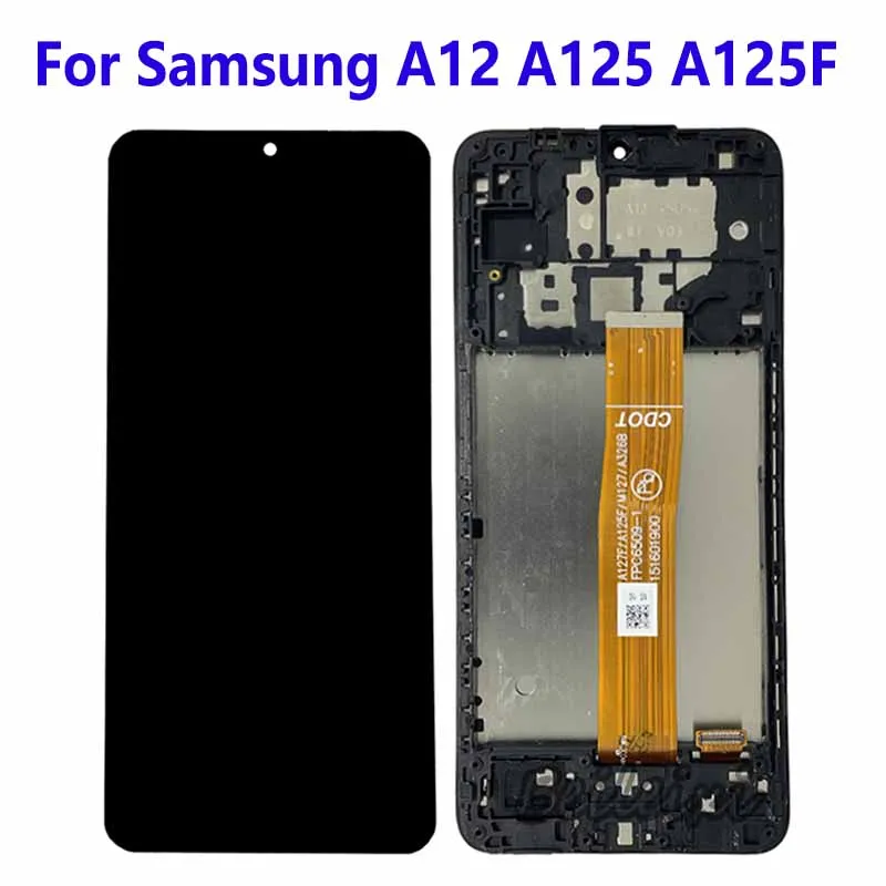 For Samsung A12 A125 A125F A125M A125U A125N A125F/DSN A125F/DS LCD Display Touch Screen Digitizer Assembly