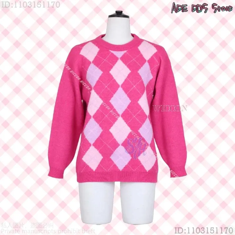 25COS Anime película sólo niños bebé Cosplay Kpop demonio SODA POP disfraz Kawaii encantador suéter rosa caliente Cosplay sombrero amarillo mujer C
