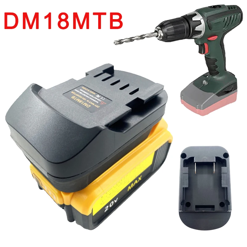 

Battery Adapter DM18MTB for Dewalt for Milwaukee 18/20V Batteries Convert To for Metabo 18V Power Lithium Battery