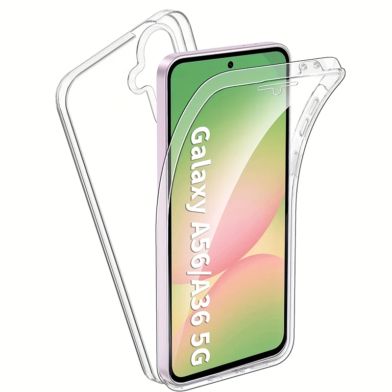 Прозрачный чехол для телефона 360 для Samsung Galaxy A56 A36 A26 5G, противоударный силиконовый чехол для SAM A55 A54 A53 A52 A35 A25