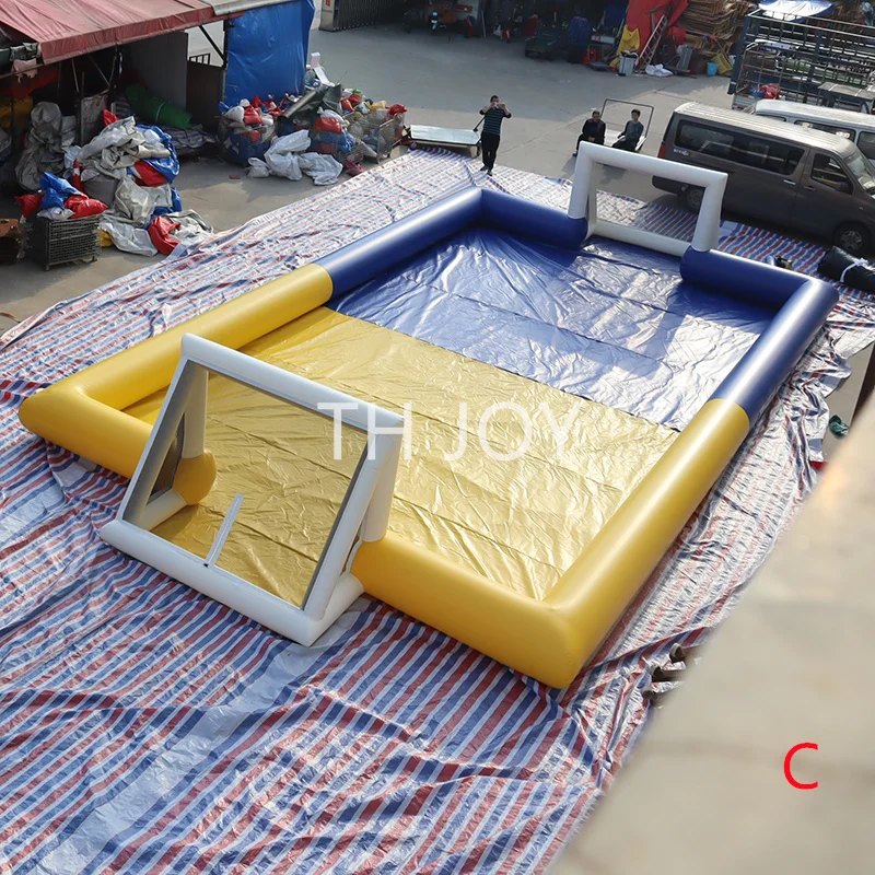 free air ship to door,giant sport games Inflatable water soap soccer field,commercial inflatable water football pitch arena