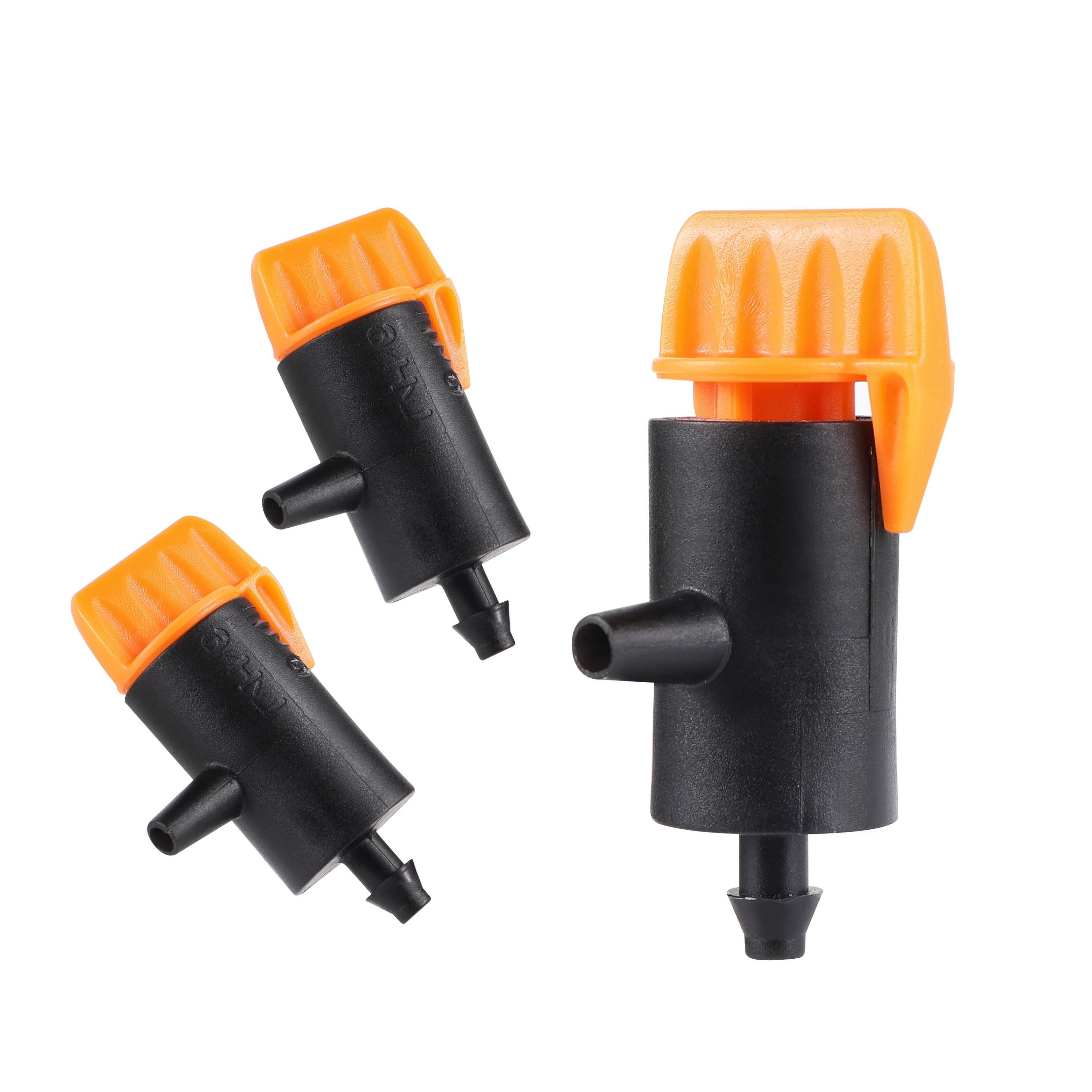 3Pcs Mini Valve Micro Drip Irrigation System Tool Adjustable Dripper Pressure Compensated Dripper Hose Connector Valve Regulator