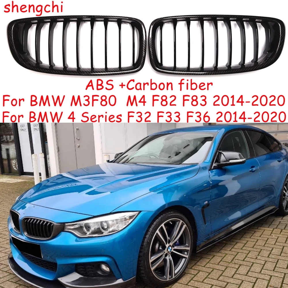 

M3 F80 M4 F82 F83 Carbon Fiber Front Bumper Grille For BMW 4 Series F32 F33 F36 418i 420i 430i 435i 428i 440i Grills 2014-2020