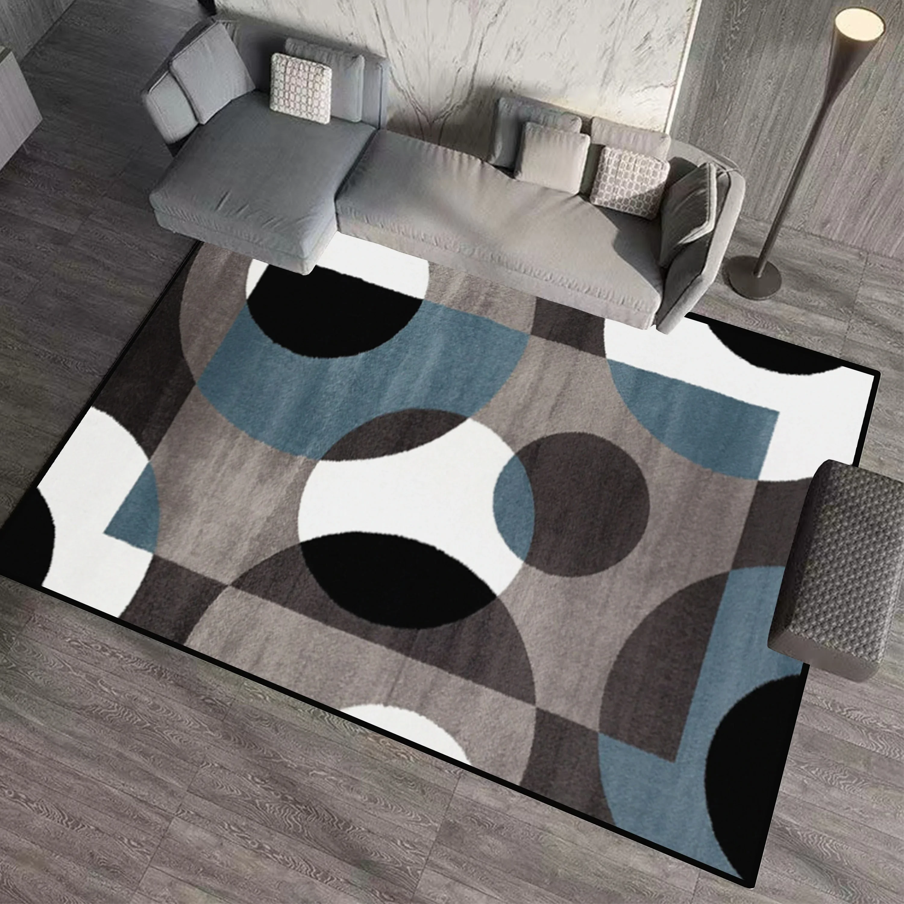 

Geometric Circle Carpet for Living Room Decor Sofa Table Large Area Rugs Bedroom Anti-slip Floor Mat Bathroom Entrance Doormat