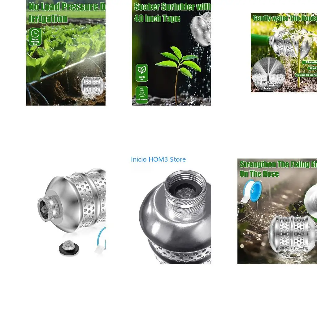 A5YD Corrosion Resistant Aluminum Diffuser Nozzle for Yard Vegetables Gardens Gentle Root Watering System 3/4 Inch Threaded