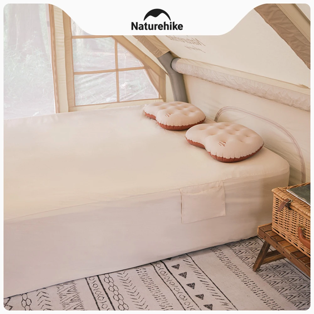 Naturehike Outdoor Cotton Skin-Friendly Air Cushion Bedspread Camping Portable Sleeping Pad Floor Mat Dustproof Bed Sheet 캠핑