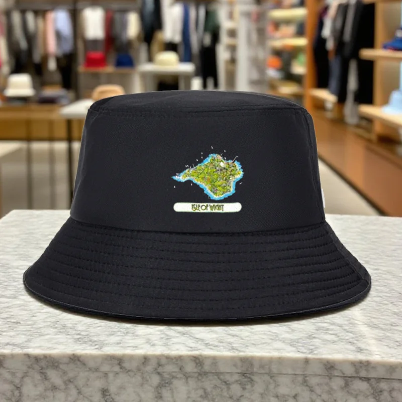 Chapéu Bucket de Moda para Exterior 2026 com Estampa Wight Island Adventure, Chapéu Bucket Leve e Dobrável para Viagens ao Ar Livre, Páscoa