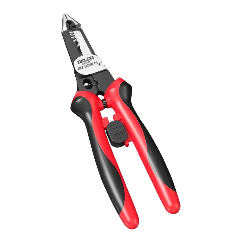 Electrician Pliers Needle Nose Pliers 6 in 1 for Clamping Screwing Wire Stripping Cable Cutting Wire Splitting