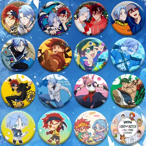 Classic Anime SK8 The I-Infinity Aesthetic Pins Cartoon Style Badge Brooch On Backpack Decoration Round Jewelry Accessorys Gifts