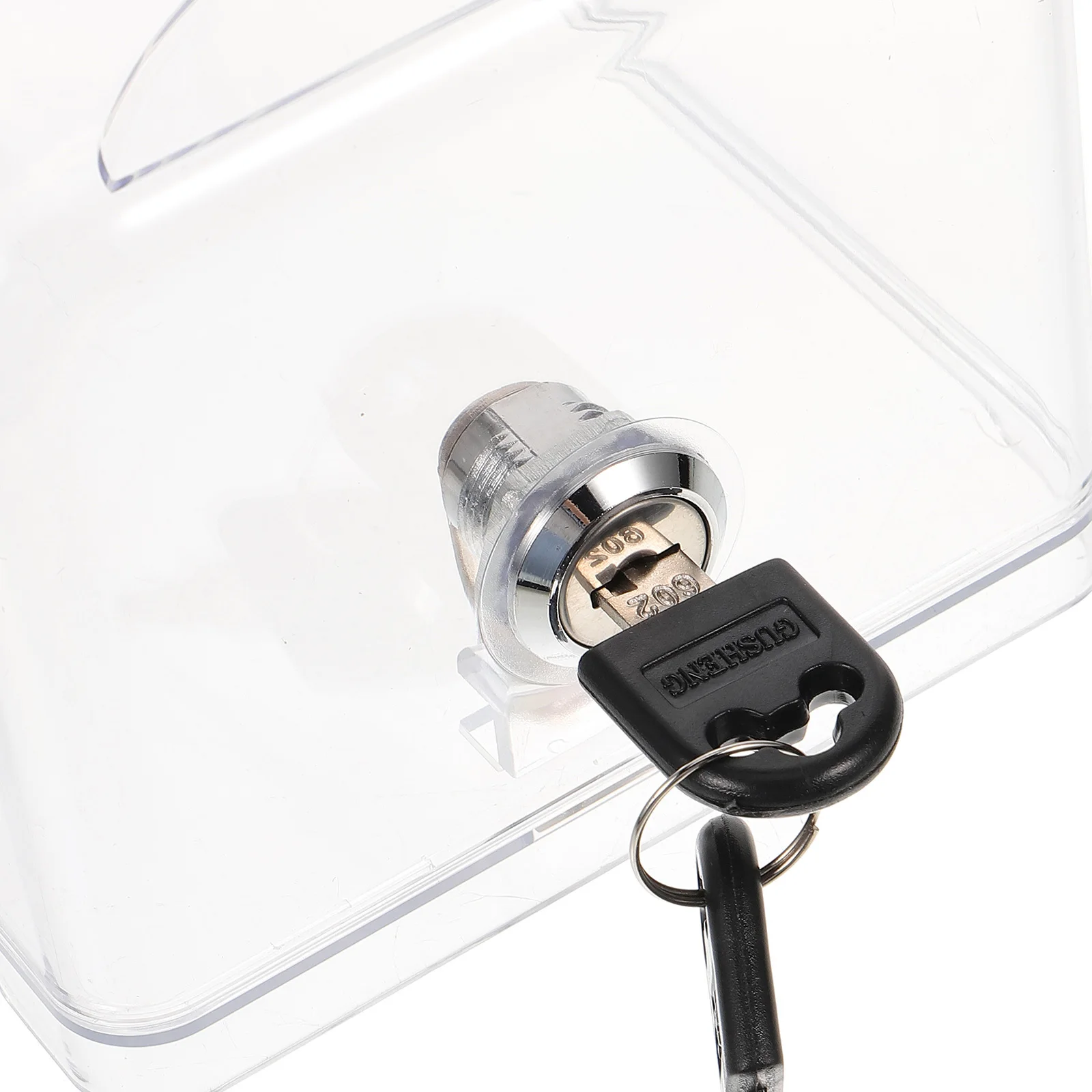 

Donation Box Clear Acrylic Lockable Voting Suggestion Fundraising Collection Box For Office Factory Public Use