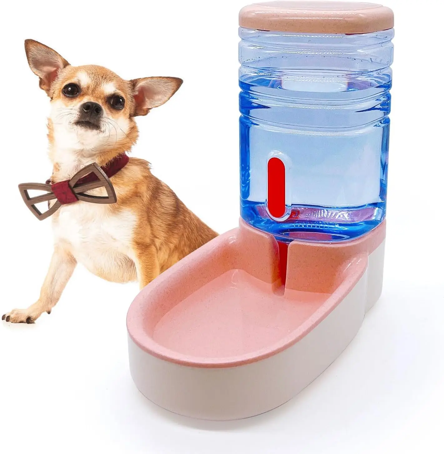 

Gravity Dog Water Dispenser Automatic Cat Drinking Water Station 1 Gallon Large Capacity Puppy Water Bowl for Small and Medium