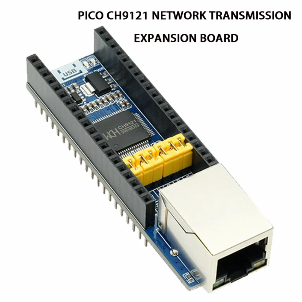 

Raspberry Pi Pico ETH-CH9121 Dual Channel Network Transmission Expansion Board Ethernet Port Module Serial Communi