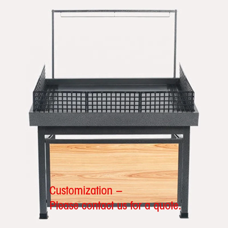 custom.Custom Supermarket Vegetable Fruit Product Sturdy Metal Shelf Unit Combination Large Capacity Display Rack Sta