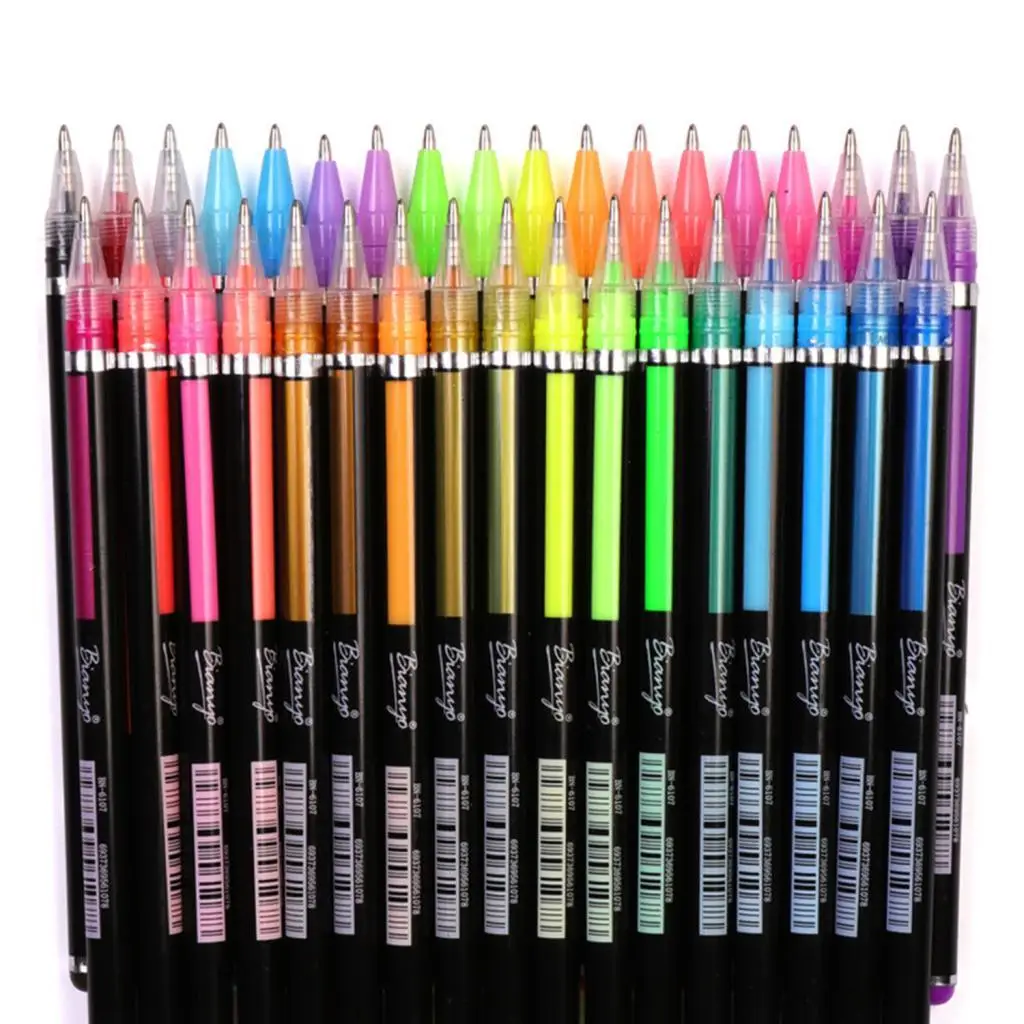 

4 Gel Pens Glitter Coloring for Drawing Painting School Stationery