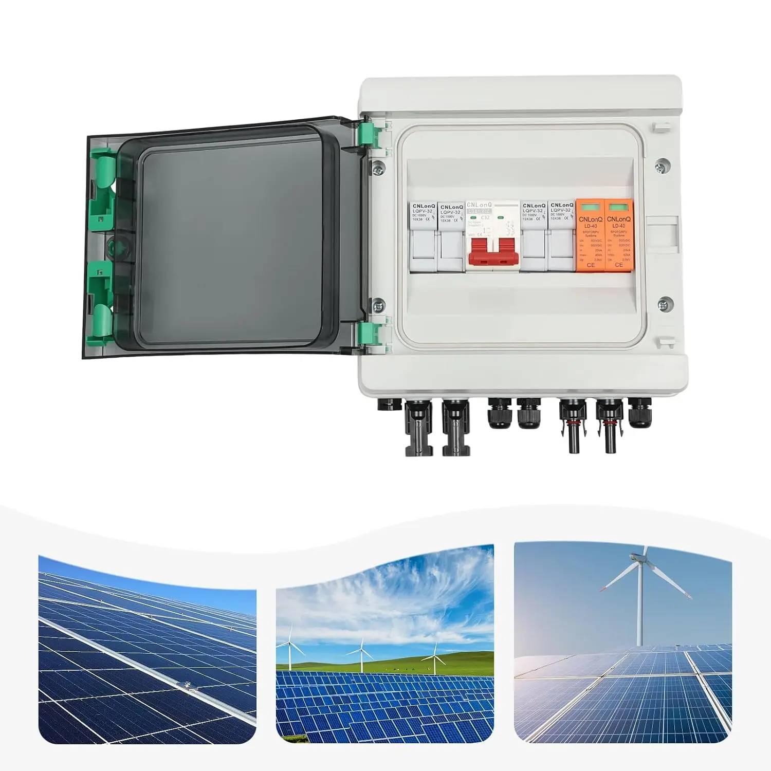 

Комбинированный бокс для солнечных панелей 500В 32А (2 входа, 1 выход), 2-строчный, для наружного применения, для автодомов, электромобилей, солнечный DC-бокс для сбора струн