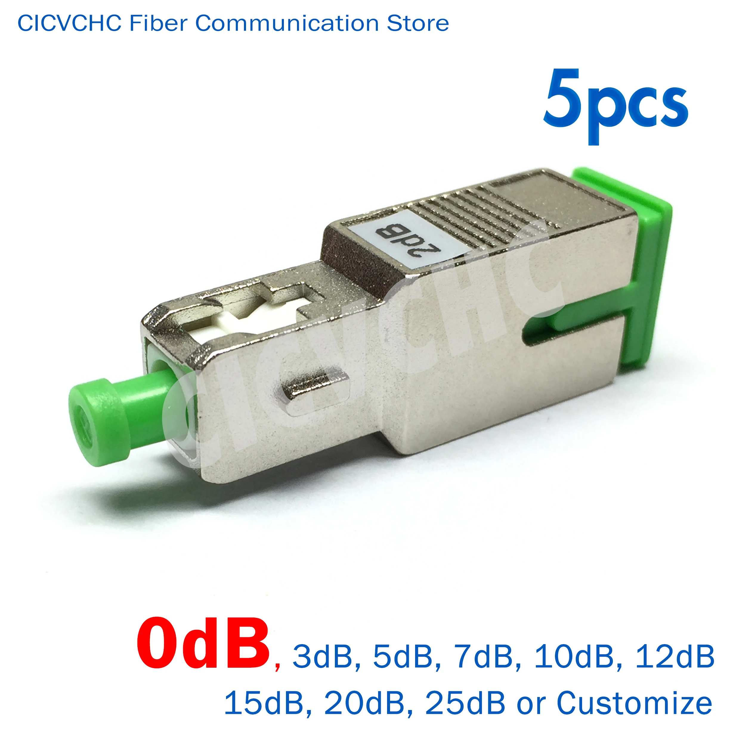 5 шт. SC/APC (папа)-SC/APC (мама) аттенuators (0, от 1 до 25 дБ)/включаемый тип/волоконно-оптический