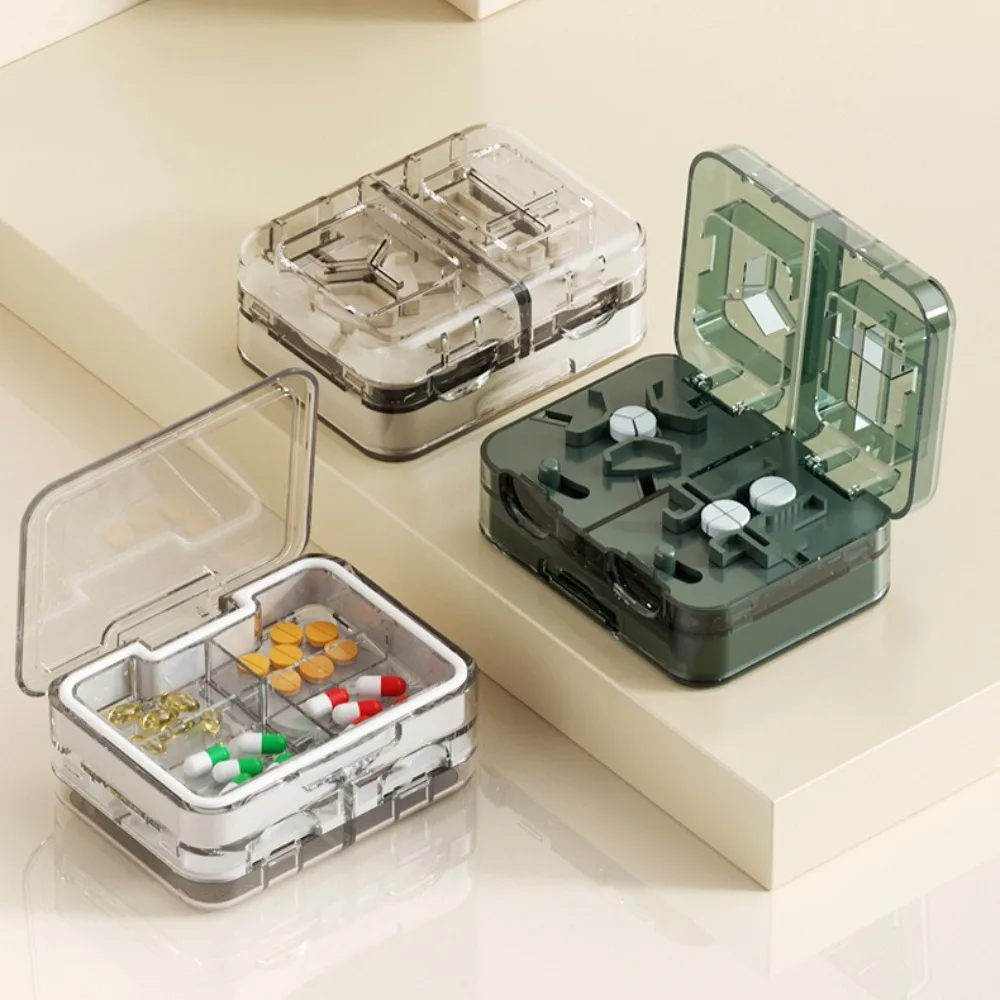 

Простой в использовании разветвитель таблеток, профессиональный резак для таблеток, портативный резак для таблеток, контейнер для хранения, органайзер для путешествий, двухслойный