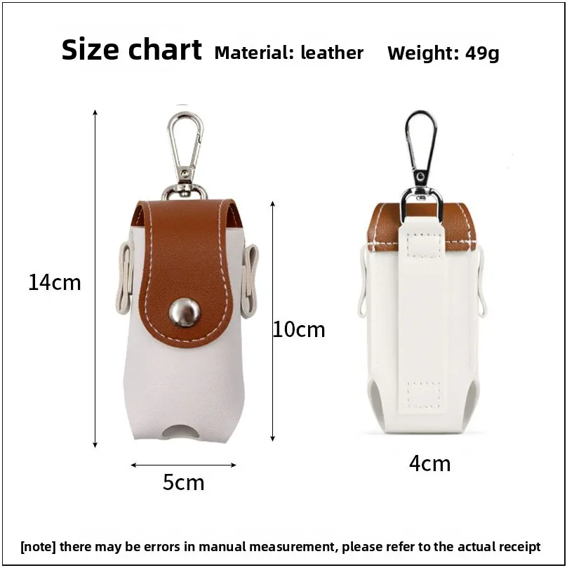 New Hot Selling Splicing Golf Ball Bag Small Waist Bag Portable Golf Ball Bag PU Leather Ball Protective Cover Portable Bag