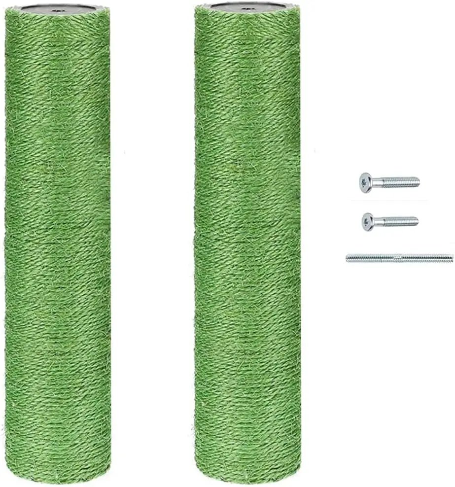 

2-Pack Cat Tree Replacement Post 17.75" L, 2.75" Ø Green Cat Scratching Post Replacement Pole with M8 Screw
