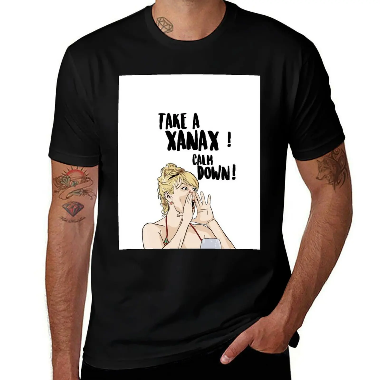 TAKE A XANAX! CALM DOWN! - Ramona Singer - Real Housewives of New York T-Shirt t shirts for man graphic funny T-Shirt