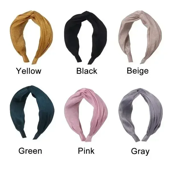 

Twist Hairband Sweet Knotted Cross Tie Women's Headband Cloth Headwrap Band Hair Hoop Head Decoration Accessories for Women