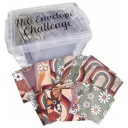 100 Envelope Challenge Box Set Budgeting Tool Kits for Financial Goals, Easy And Fun Way To Save $5050 in 100 days For Gifts