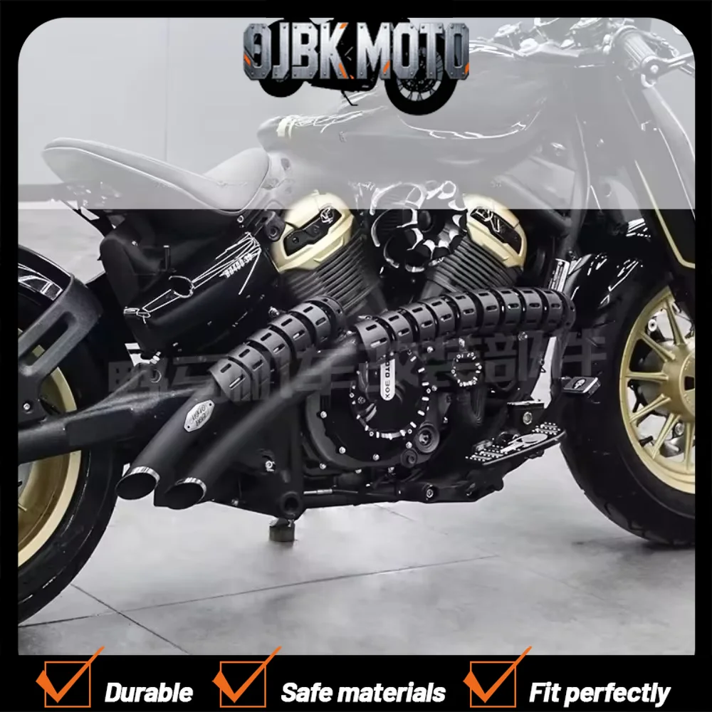 【Perfect fit】For Benda Napoleonbob 450 modified full section exhaust pipe,the sound is low, deep and powerful