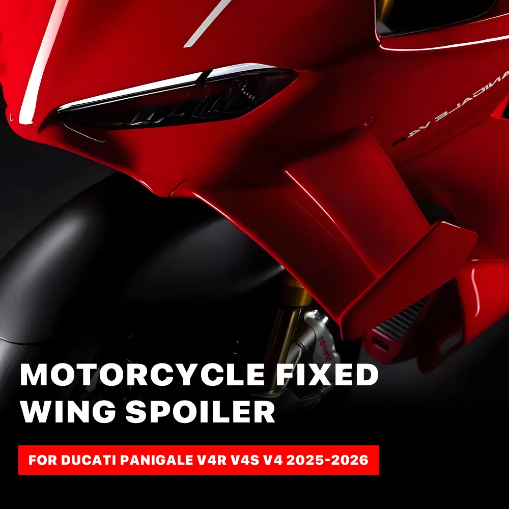 جناح صغير أحمر لـ DUCATI PANIGALE V4 V4S V4R SP 2025 2026 دراجة نارية هدية أمامية ثابتة جناح جانبي سبويلر #3